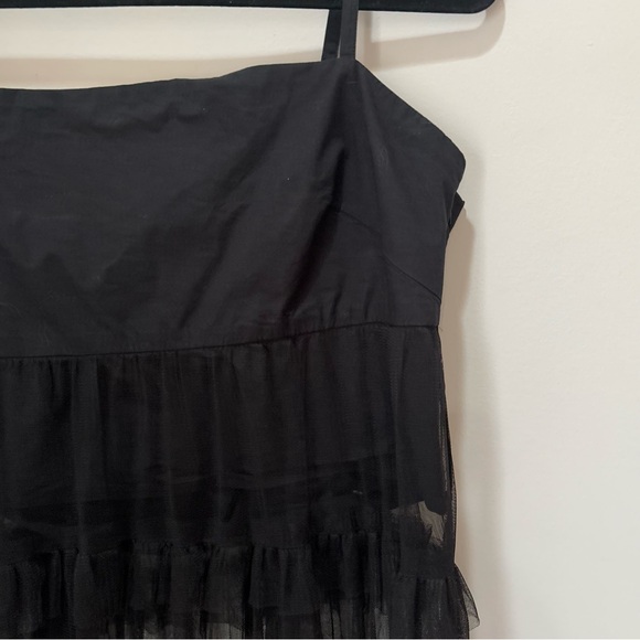 Maeve Anthropologie Mesh Whimsygoth Tiered Fairy Black Dress Size Medium K62 - Picture 5 of 16